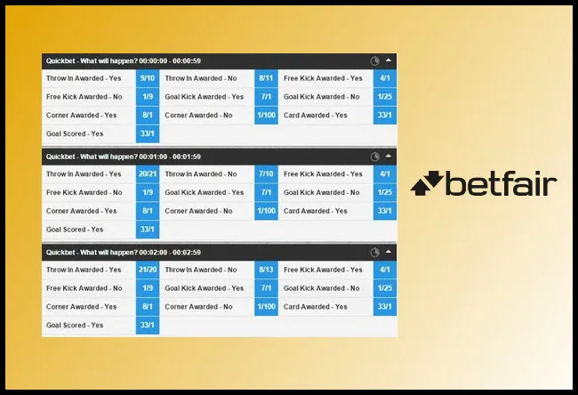Betfair lanza sus apuestas de 5 minutos, tramitadas y aceptadas en tiempo récord