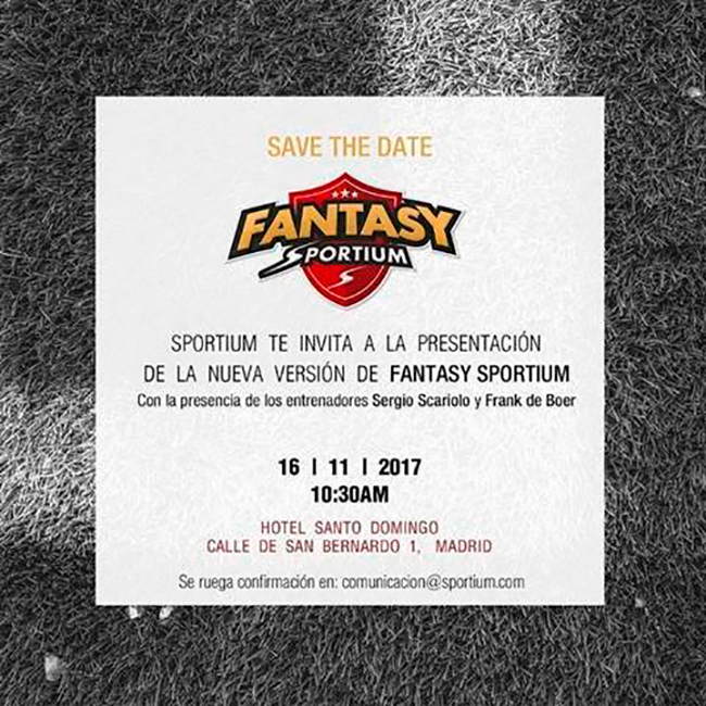 SERGIO SCARIOLO y FRANK DE BOER presentarán el renovado Fantasy Sportium 