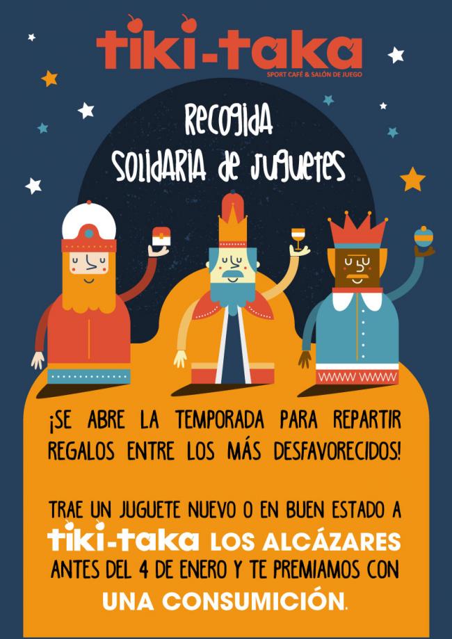 Tiki-taka Sport Cafés inicia una campaña de recogida de juguetes