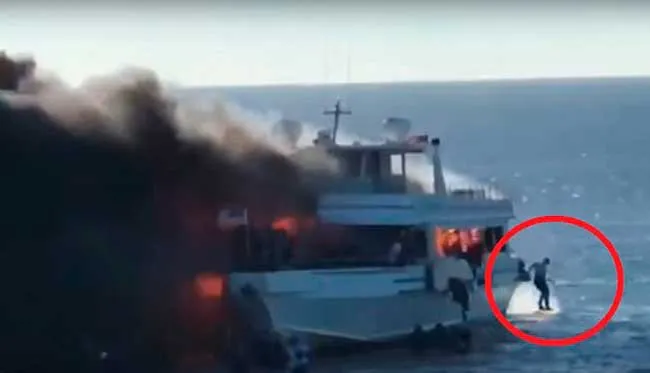 Arde una embarcación que transportaba clientes a un Casino Flotante