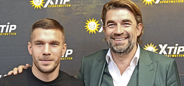 El Grupo Gauselmann ficha a Luckas Podolski para la campaña publicitaria de sus Apuestas Deportivas XTiP