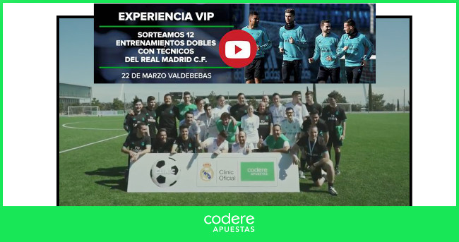 Clientes de CODERE APUESTAS a las órdenes de Zidane, Solari y Raúl en un entrenamiento muy especial