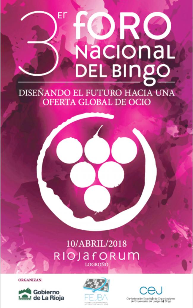 Pocas plazas YA disponibles para asistir al III Foro Nacional del Bingo (Logroño, 10 de abril) 