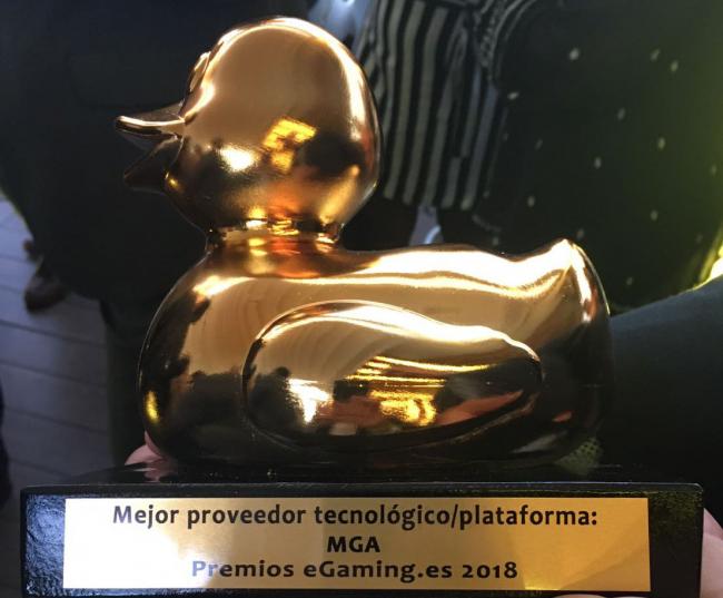 MGA, ganador del Premio eGaming al Mejor Proveedor Tecnológico