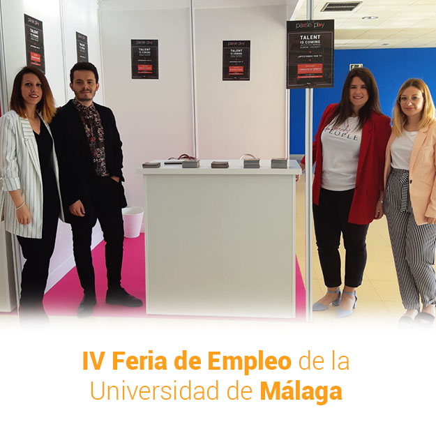 Pause&Play participa en la IV Feria de Empleo en la Universidad de Málaga
