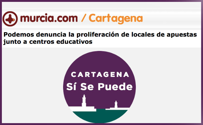 Podemos Cartagena recoge firmas para 