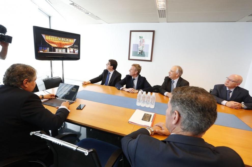 La dirección de Luckia y Cirsa con el vicepresidente gallego, Alfonso Rueda