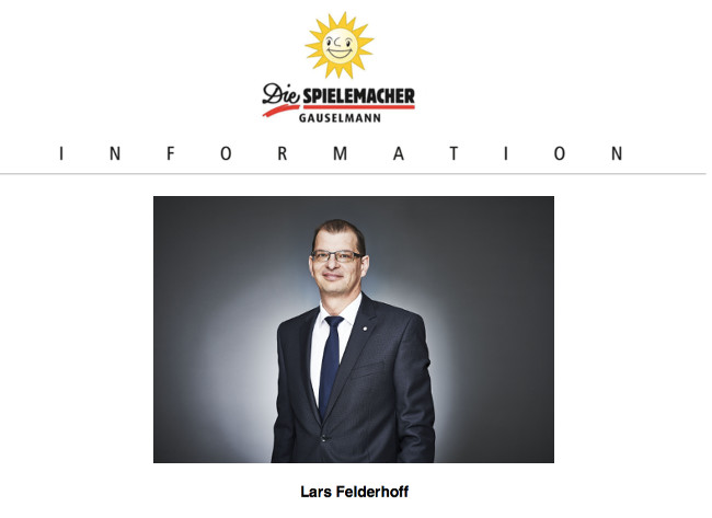 Lars Felderhoff nuevo Director Financiero de Gauselmann Group
