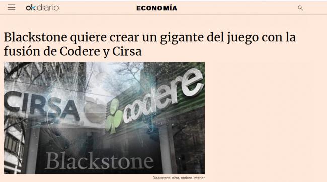 El bluff de OKDiario a cuenta de la supuesta e improbable fusión de Cirsa, Codere y Luckia