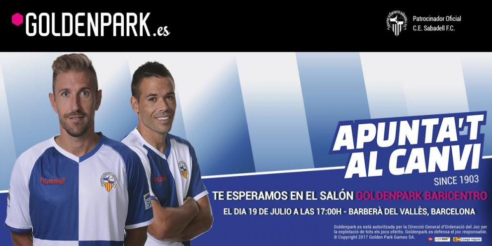 Hoy se celebra el acuerdo de patrocinio de Goldenpark.es con CE Sabadell