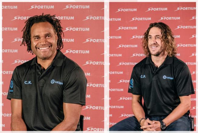 Los ex futbolistas de Real Madrid y Barcelona Karembeu y Puyol hablan sobre 