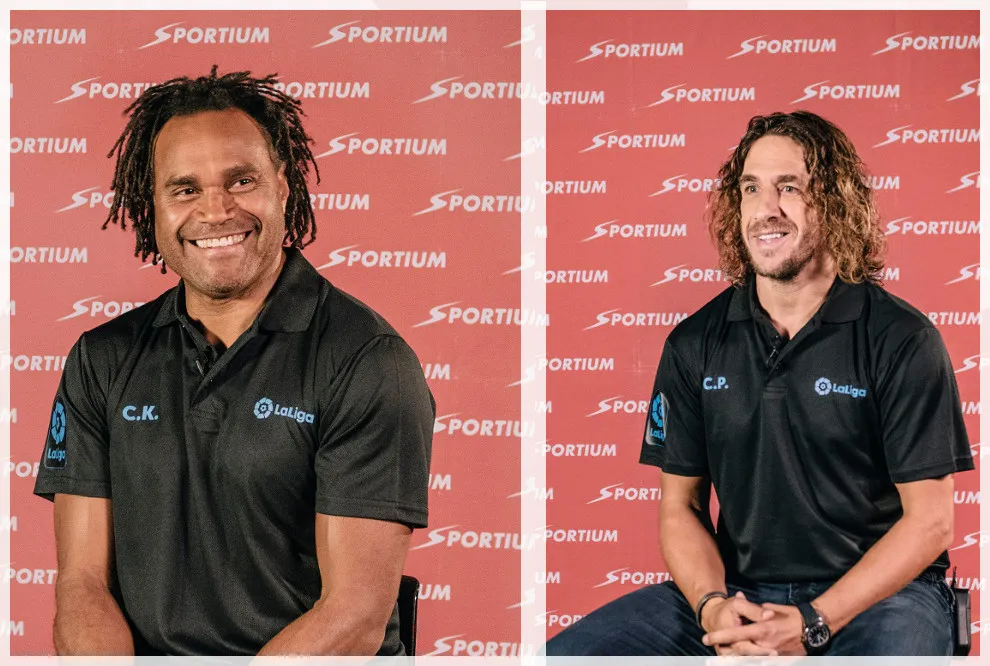 Los ex futbolistas de Real Madrid y Barcelona Karembeu y Puyol hablan sobre "El Clasico" con Sportium