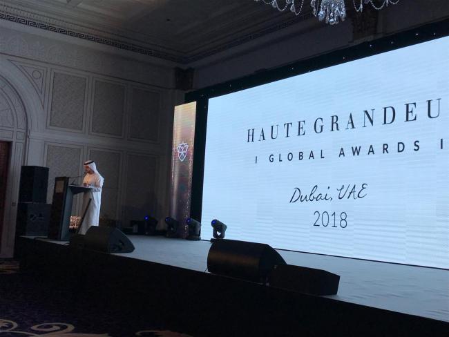 Los Hoteles de Synot premiados en la Gala Haute Grandier en Dubai