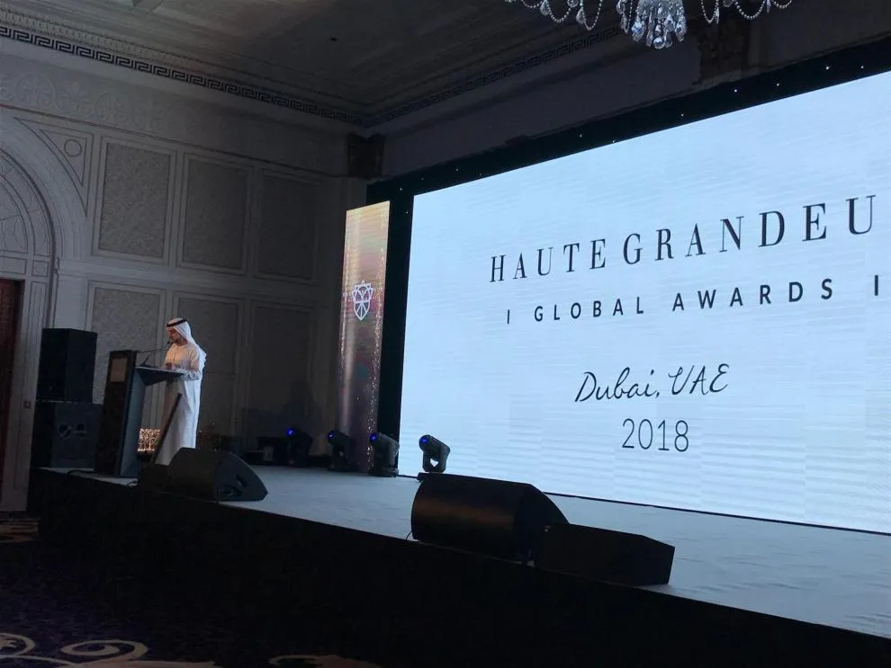Los Hoteles de Synot premiados en la Gala Haute Grandier en Dubai
