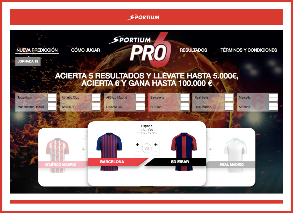 Sportium PRO6 se posiciona como una de las principales preferencias entre los aficionados a las apuestas deportivas