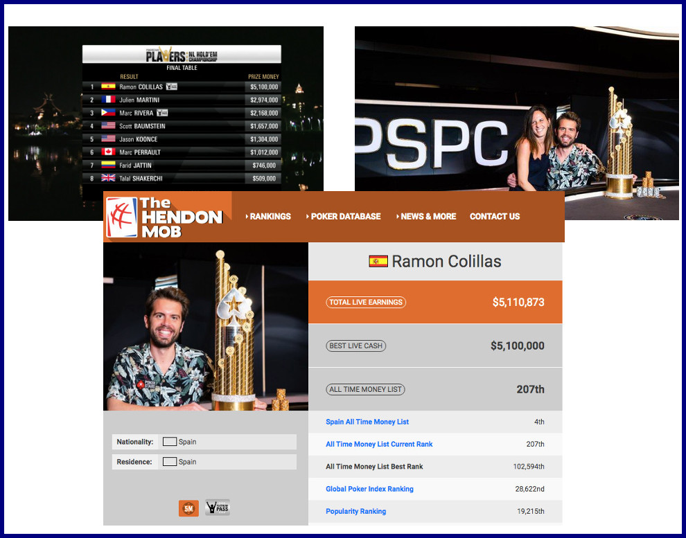 Ramon Colillas protagoniza el mayor triunfo de la historia del poker español: 5,1 millones de dólares 
