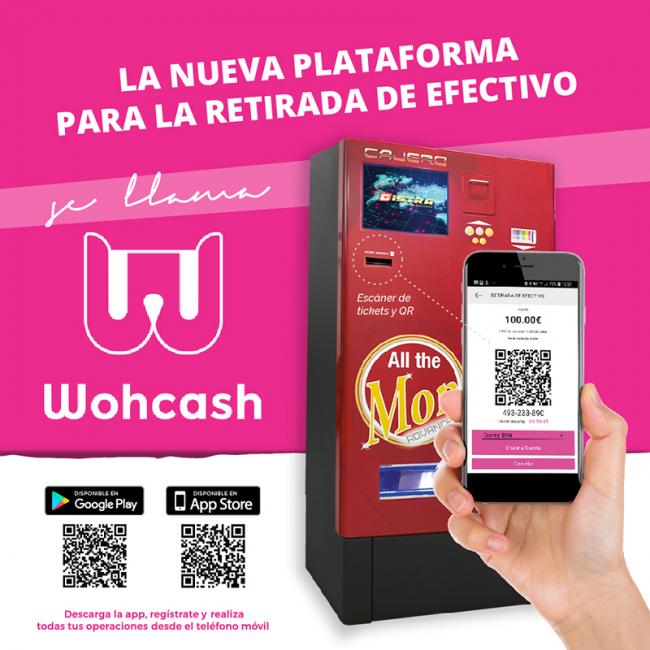 ALL THE MONEY INTEGRA LA PLATAFORMA WOHCASH PARA LA RETIRADA DE EFECTIVO