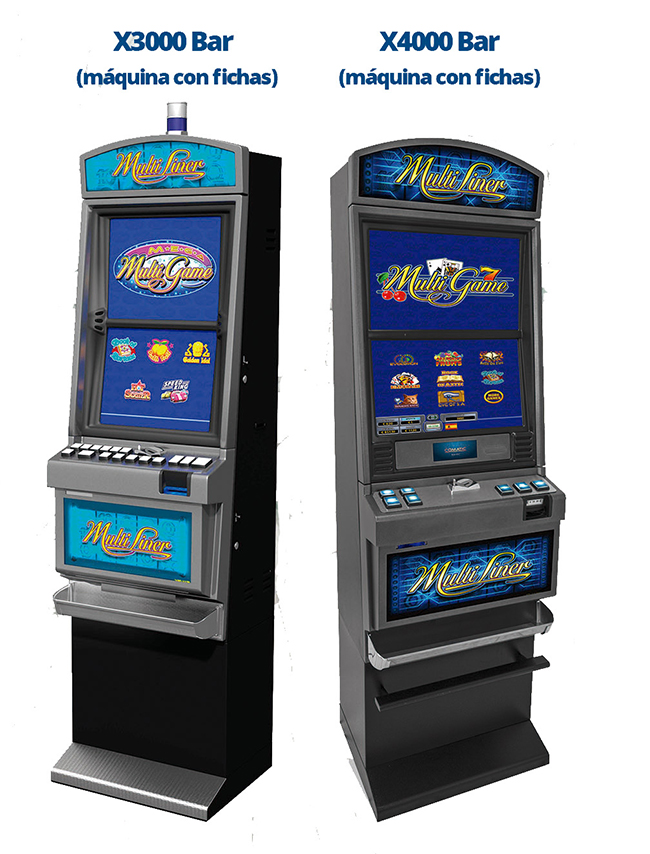 Los modelos MultiLiner X3000, X4000, V24 Bar € y V24 Bar fichas 