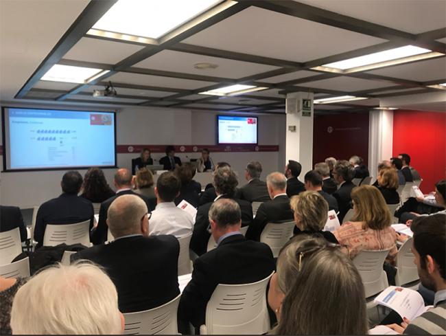 Natàlia Caba i Serra, Directora de Tributos y Juego de la Generalitat, clausura la presentación del Informe del Juego Privado en la Cámara de Comercio de Barcelona