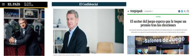 EL JACKIE POT
LO MEJOR Y LO PEOR de las jugosas tres apariciones de CEJUEGO en la prensa generalista