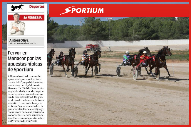 La apuesta de Sportium por el trote balear destacada en el Diario de Mallorca
