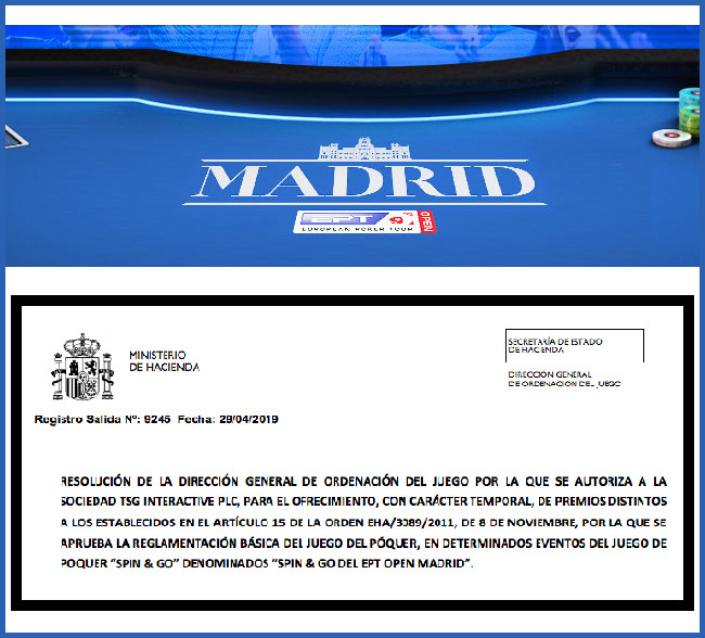 PokerStars recibe autorización de la DGOJ para ofrecer Spin&Go especiales de cara al EPT Open Madrid
