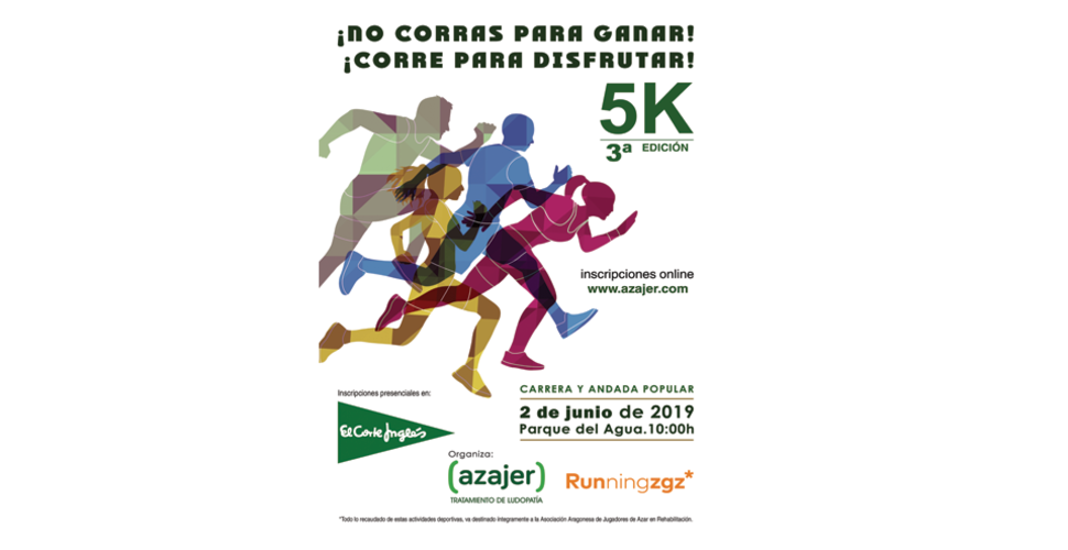 AZAJER celebra otra de sus carreras en Zaragoza para recoger fondos para la Asociación con la colaboración de El Corte Inglés