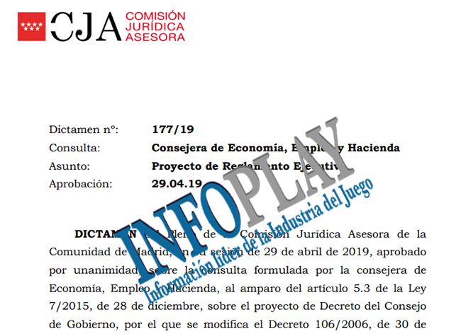 EN PRIMICIA
PUBLICAMOS el DICTAMEN del Consejo Consultivo del Reglamento de la Comunidad de MADRID con observaciones “de carácter esencial”