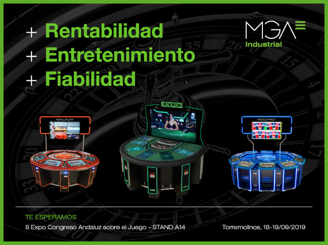 MGA Industrial irá con todo a Torremolinos: Blackjack, Arcade y las ruletas MGA Compact y MGA Luxury