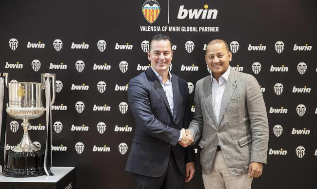 El patrocinio de bwin en el Valencia CF asciende a 4,8 millones de euros por cada una de las 3 próximas temporadas