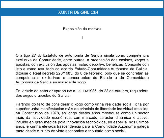 Vean el texto de la Ley de Juego en Galicia que incluirá el control remoto