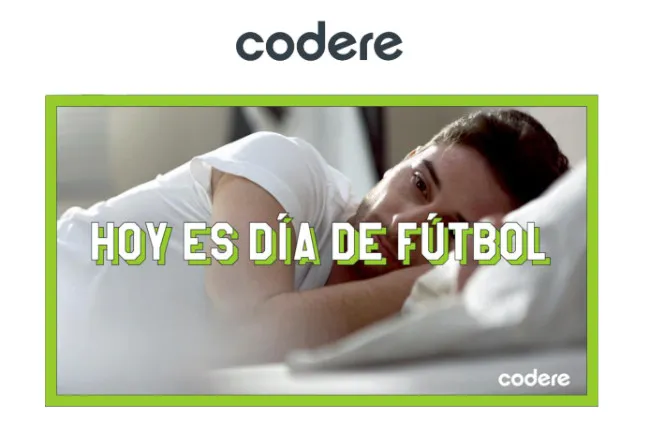 CODERE vuelve a ponerse en la piel del apostador en clave cómica con su nueva campaña de TV "Hoy es dia"...