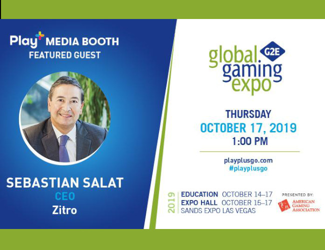 Sebastián Salat, CEO de ZITRO, protagonista en el evento Play+ Media Booth este jueves en G2E 
