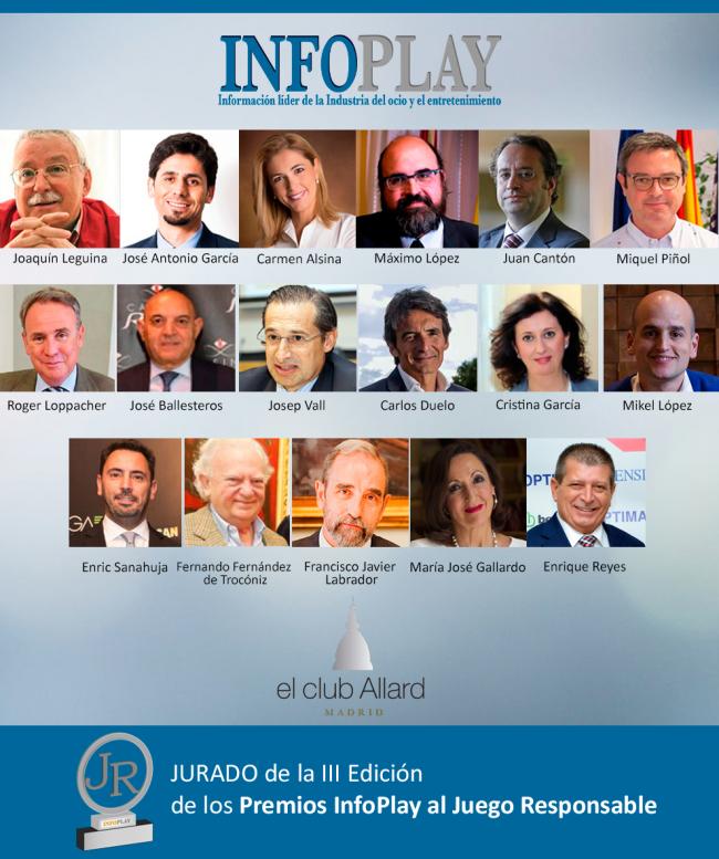 El prestigioso Jurado de la III Edición de los Premios InfoPlay al Juego Responsable elegirá a los ganadores el próximo 29 de octubre