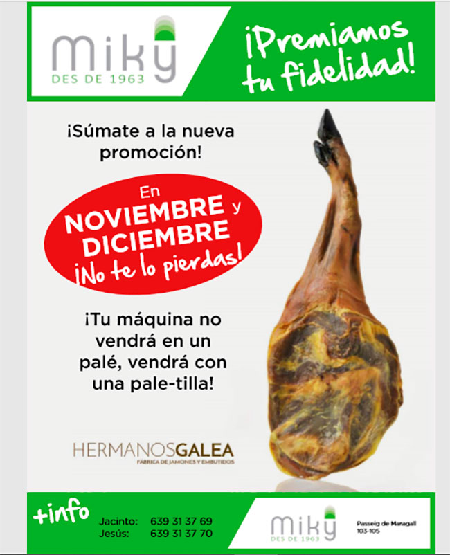 MIKY prepara nuevo sorteo: “¡Tu máquina no vendrá en un palé, vendrá con una pale-tilla”