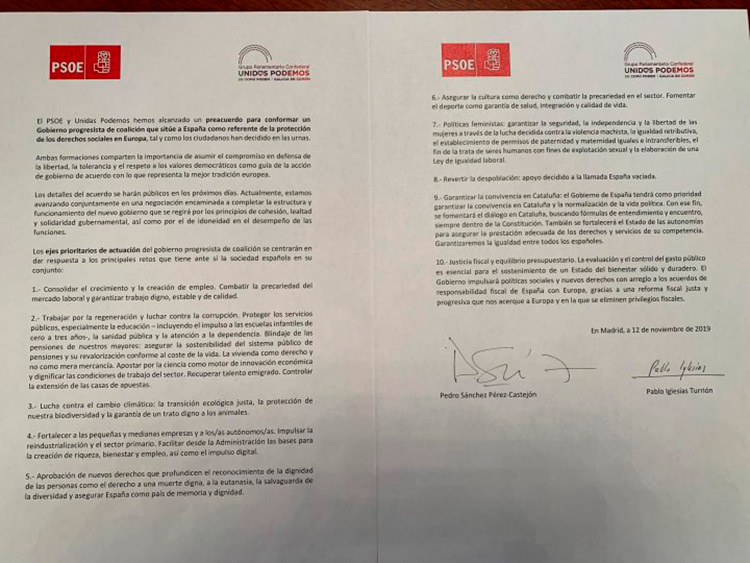 EL JUEGO entra en el Preacuerdo de Gobierno entre PSOE y PODEMOS