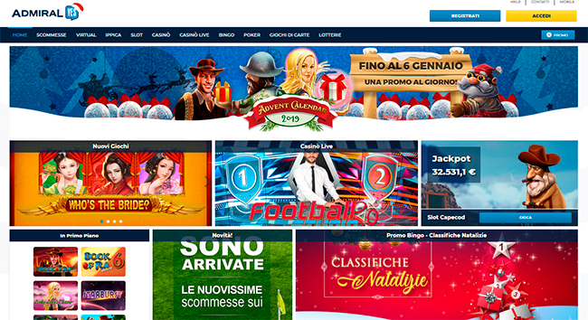 ADMIRAL Interactive en Italia renueva por completo su página web AdmiralYes.it