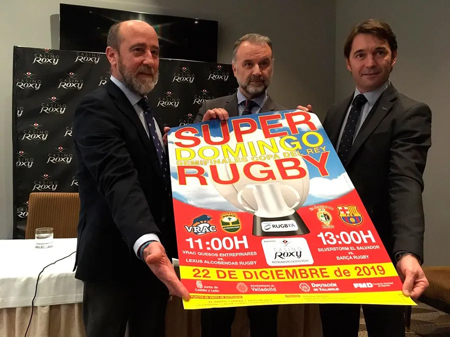El GRUPO BALLESTEROS CON EL DEPORTE LOCAL El Casino Roxy de Valladolid, patrocinador oficial de las semifinales de la Copa de SM el Rey de Rugby