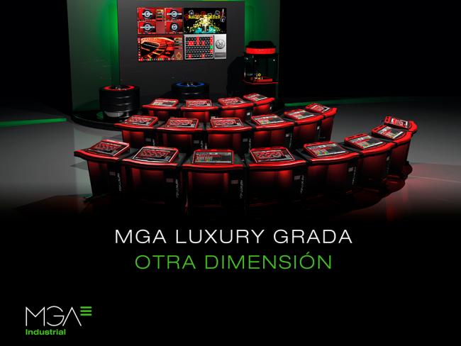 GRAN NOVEDAD 
MGA INDUSTRIAL presenta Ruleta Luxury en versión Grada 
