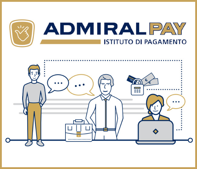 ADMIRAL Pay el método de pago propio de Grupo NOVOMATIC en Italia renueva su web y mejora funcionalidades