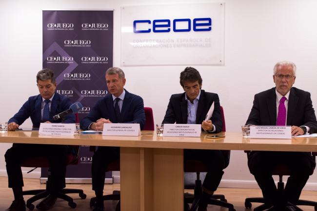 Archivo. De izquierda a derecha: Pedro García, Alejandro Landaluce, Carlos Duelo y Luis Miguel Cabeza de Vaca.