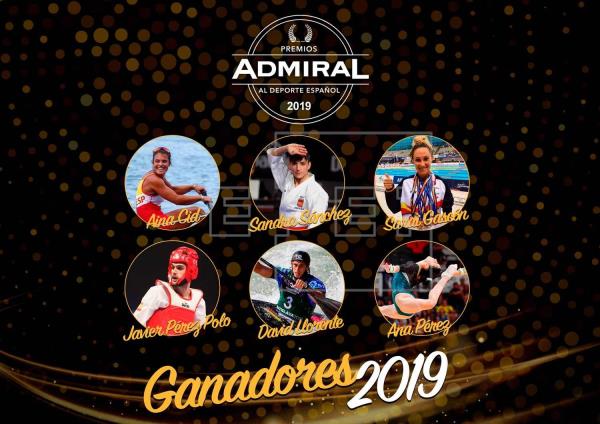 Ganadores  de los Premios Admiral al Deporte Español 2019. Foto: Grupo Novomatic