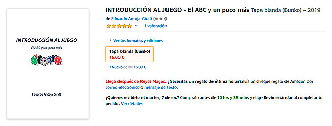 El libro “Introducción al Juego – El ABC y un poco más” de Eduardo Antoja sigue subiendo en ventas por Amazon