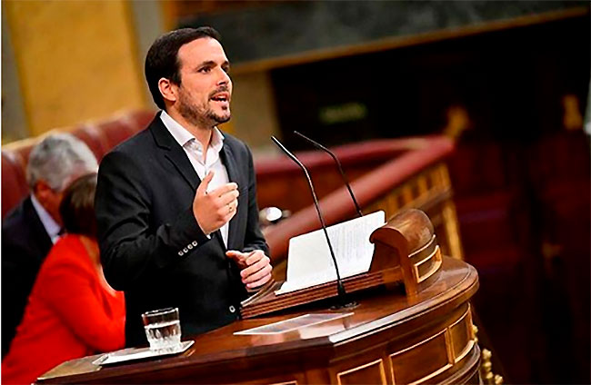 El líder de Izquierda Unida, Alberto Garzón, sería ministro con competencias en juego