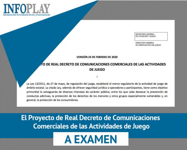 EN EXCLUSIVA 
Examinamos el Proyecto de Real Decreto sobre Publicidad de Juego Online: normalización de los menores en Loterías, 3 meses de adaptación para los operadores, prohibición del 'naming',...
