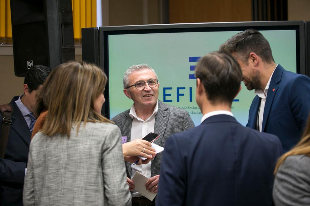 Rafael Beneyto Cabanes, Director general de Tributos y Juego Comunitat Valenciana ayer en la rueda de prensa del Ministro Alberto Garzón