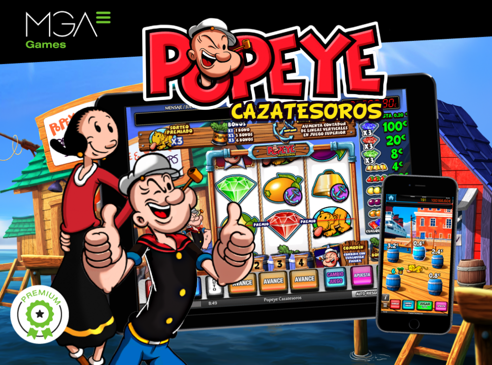 MGA Games:
Popeye, cazatesoros desembarca en los casinos online de España (Foto+Vídeo)