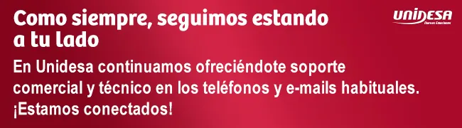 IMPORTANTE MENSAJE de UNIDESA: Renueva su imagen publicitaria con el mensaje "siempre a nuestro lado"
