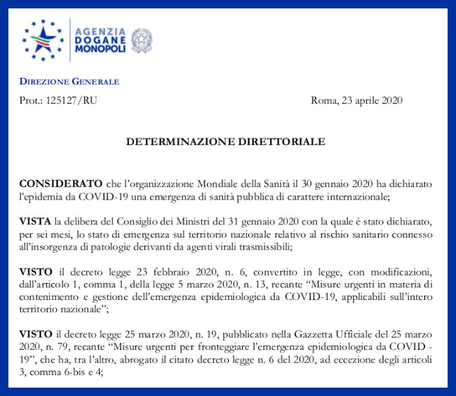 Italy: betting returns on May 11  with electronic payment system