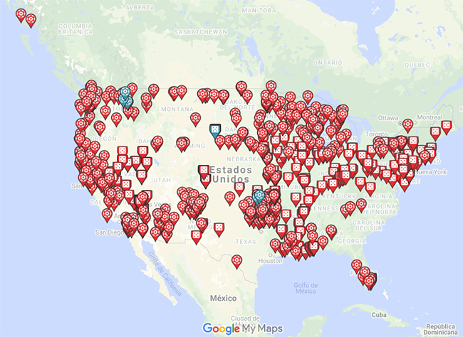  American Gaming Association (AGA) diseña un mapa interactivo que actualiza las reaperturas de casinos en Estados Unidos